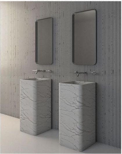 Καθρέπτης Μπάνιου Κρεμαστός Iron Curved Wall Slim 42x80cm χωρίς Led Μπρονζέ