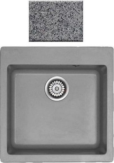 Νεροχύτης Κουζίνας Sanitec Classic 339 Ένθετος από Συνθετικό Γρανίτη Μ50xΠ50cm Granite Grey
