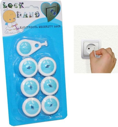 Προστατευτικά Καλύμματα για Πρίζες από Πλαστικό Λευκό 6τμχ