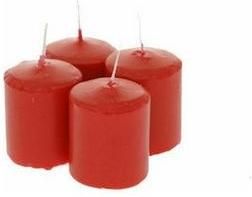 Κερί Iliadis Διακοσμητικό Motive Κόκκινο 4x5cm 4τμχ