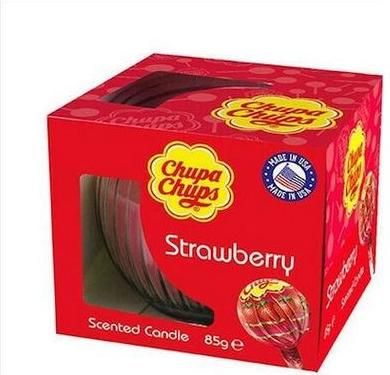 Κερί Chupa Chups Αρωματικό σε Βάζο Φράουλα 85gr