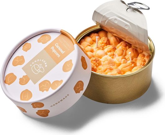 Κερί Candlehand Γκουρμέ σε Κονσέρβα Caramel Popcorn 260gr