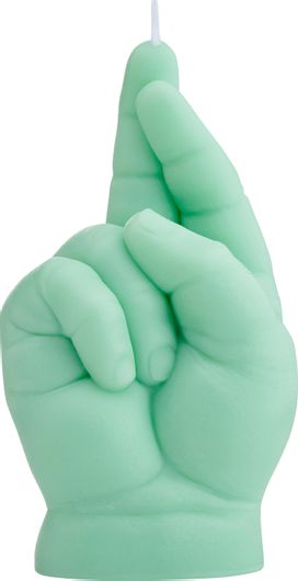 Κερί Candlehand Baby Χειρονομίας Crossed Fingers Πράσινο 110gr