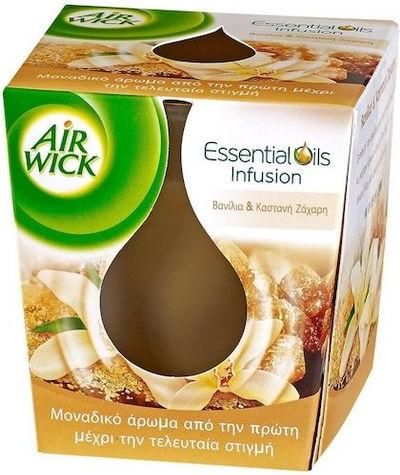 Κερί Airwick Αρωματικό σε Βάζο Essential Oils Vanilla & Brown Sugar 320gr