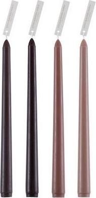 Κερί GloboStar Αρωματικό Κηροπηγίου Σοκολάτα & Καφές 25cm 4τμχ