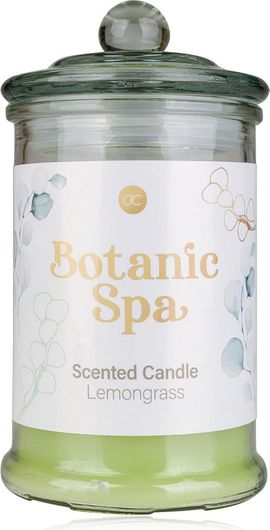 Κερί Accentra σε Γυάλινο Δοχείο με Καπάκι & Άρωμα Lemongrass Botanic Spa 230gr