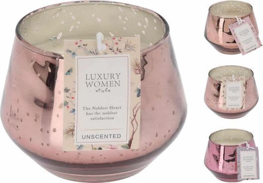 Αρωματικό Κερί JK Home Decoration σε Βάζο Ροζ 8x10cm Τυχαία Επιλογή Αρώματος