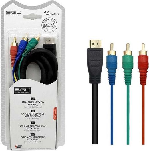 Καλώδιο SGL 095363 HDMI male σε Component male 1.5m