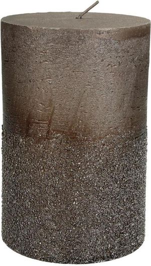 Κερί ArteLibre με Glitter Καφέ 10x10x15cm