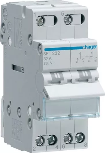 Διακόπτης Ράγας Hager Διπολικός 230V 40A