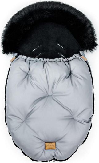 Ποδόσακος Καροτσιού Beboulino Comfort Lux Universal Αδιάβροχος Γκρι με Fleece Επένδυση 86x50cm