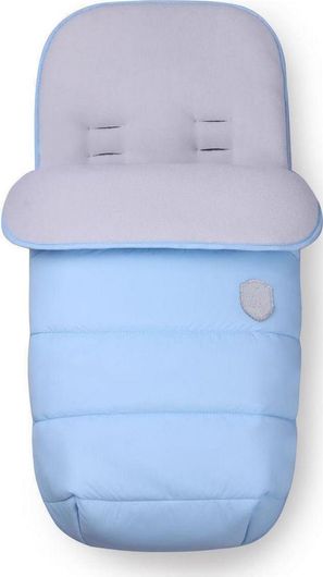 Ποδόσακος Καροτσιού Kikka Boo Embroidered Universal Γαλάζιος με Fleece Επένδυση 85x45cm