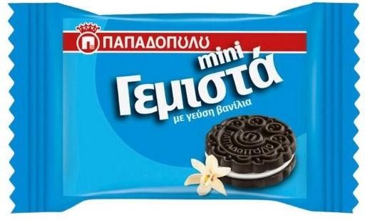 Μπισκότα Παπαδοπούλου Mini Γεμιστά με Γέμιση Κρέμα Βανίλια 230τμχ 8.2gr