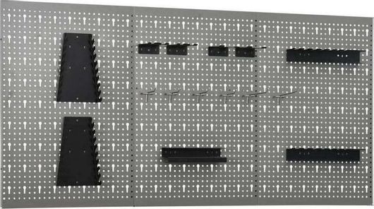 Διάτρητη Πλάτη vidaXL Πλάτες Εργαλείων Τοίχου 3τμχ