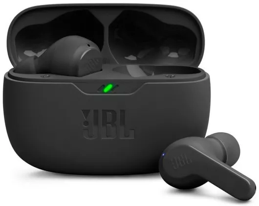 JBL Wave Beam In-ear Bluetooth Handsfree Ακουστικά με Θήκη Φόρτισης Μαύρο