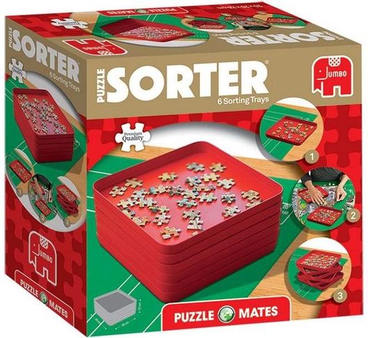 Θήκη Αποθήκευσης / Tαξινόμησης Παζλ Jumbo Toys 17953 Σετ 6τμχ 20x20cm