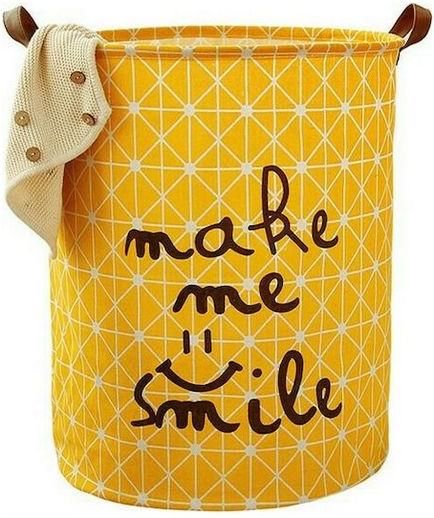 Παιδικό Καλάθι Αποθήκευσης Borsa Υφασμάτινο Κίτρινο 50x40cm