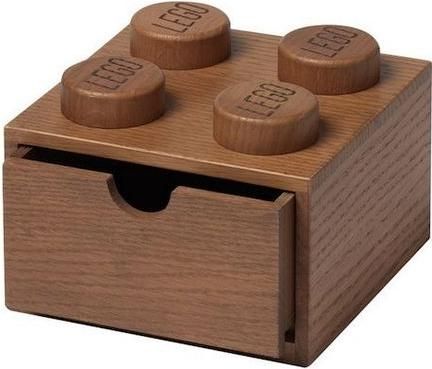Παιδικό Κουτί Αποθήκευσης Lego Ξύλινο Σκούρο Καφέ