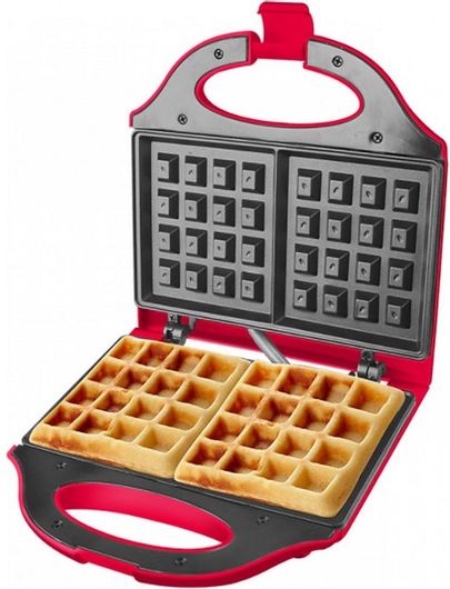 Βαφλιέρα Hoomei HM-5838 2 Θέσεων σε Ορθογώνιο Σχήμα 1000W Κόκκινο