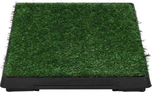 Τουαλέτα Σκύλου vidaXL Πράσινη Χλόη με Δίσκο 63x50x7cm