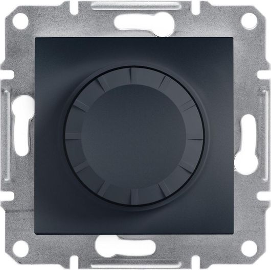 Διακόπτης Dimmer Schneider Electric Asfora Χωνευτός χωρίς Πλαίσιο Απλός Περιστροφικός 600W Μαύρο 