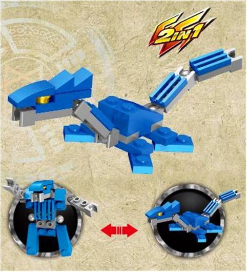 Τουβλάκια Πλειόσαυρος 32τμχ Μπλε για 6+ Ετών