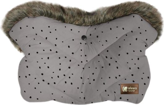 Γάντια Καροτσιού Kikka Boo Luxury Fur Dots Γκρι