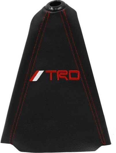 Φούσκα για Λεβιέ Ταχυτήτων Αυτοκινήτου Universal TRD HW-0022 Δερματίνη Μαύρο / Κόκκινο