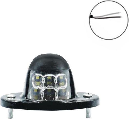 Πλευρικό Φως Όγκου Αυτοκινήτου Φορτηγού Σκάφους 12V 24V Ip66 Led 1τμχ Λευκό