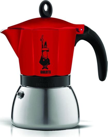 Μπρίκι Espresso Bialetti Moka Induction 6cups Κόκκινο 0006946