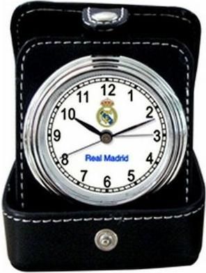 Επιτραπέζιο Ρολόι Ξυπνητήρι Real Madrid C.F. Μέγεθος Ταξιδιού Μαύρο
