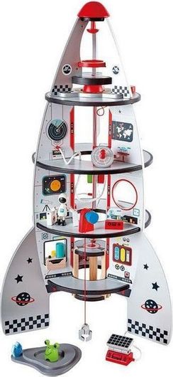 Action Figure Hape Four Stage Rocket Ship για 3+ Ετών