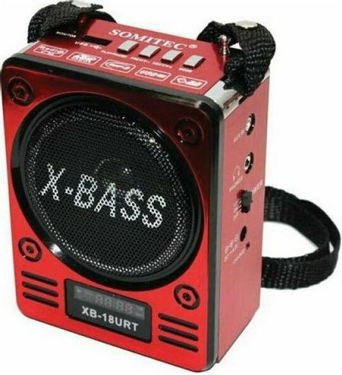 Ραδιόφωνο Waxiba XB-16U Φορητό Επαναφορτιζόμενο με USB Κόκκινο