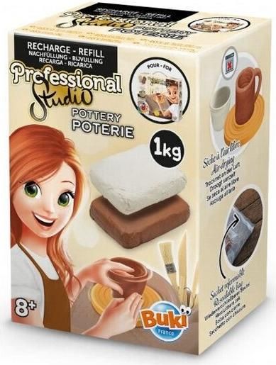 Πηλός Buki Professional Studio Pottery Refill 1000gr Πολύχρωμο για 8+ Ετών