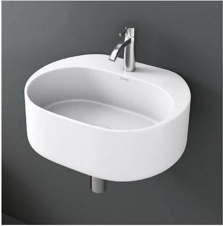 Νιπτήρας Μπάνιου Soncera Mini Επιτοίχιος Κρεμαστός Πορσελάνης 40x33.5cm Λευκό