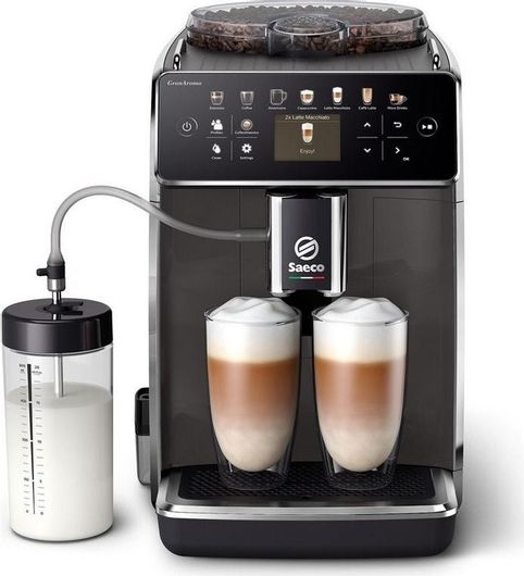 Μηχανή Espresso Philips Saeco GranAroma Αυτόματη  1500W Πίεσης 15bar για Cappuccino με Μύλο Άλεσης Μαύρo