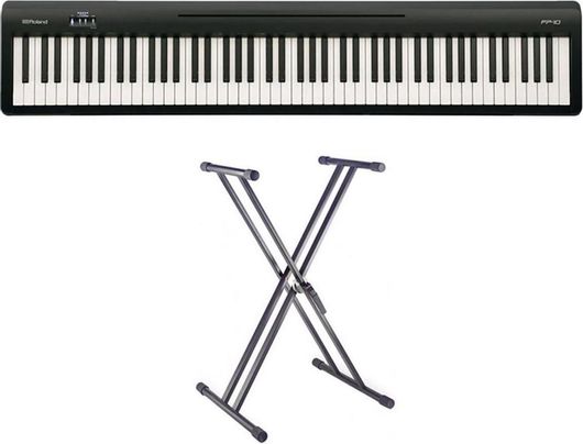 Ηλεκτρικό Πιάνο Roland Stage FP-10 με 88 Δυναμικά Πλήκτρα & Ενσωματωμένα Ηχεία Μαύρο