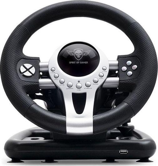 Τιμονιέρα Spirit of Gamer R-Ace Wheel Pro 2 με Μοχλό Ταχυτήτων και Πετάλια για PC / PS4 / XBOX One / PS3 με 180° Περιστροφής