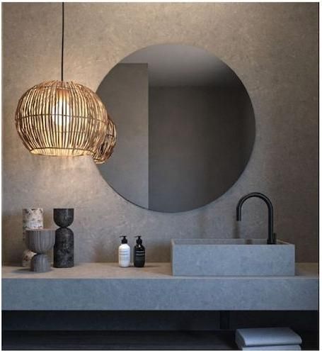 Καθρέπτης Μπάνιου Στρογγυλός Circle Φ90cm χωρίς Led Ροντέ