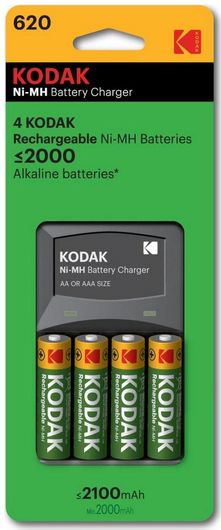 Φορτιστής Kodak K620E 4 Μπαταριών Ni-MH Μεγέθους AA / AAA Σετ με 4x AA 2100mAh