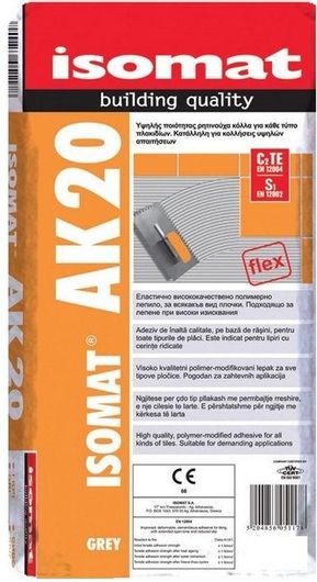 Κόλλα Πλακιδίων Isomat AK 20 Λευκή 5kg
