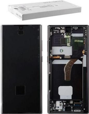 Οθόνη με Μηχανισμό Αφής & Πλαίσιο Samsung για Galaxy S22 Ultra Phantom Black