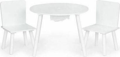Σετ Παιδικό Τραπέζι Ecotoys με Καρέκλες από Ξύλο Λευκό