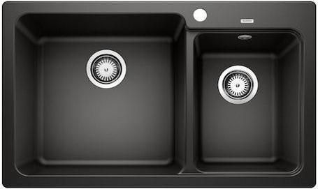 Νεροχύτης Blanco Naya 8 Ένθετος από Συνθετικό Γρανίτη Μ81.5xΠ50cm Black