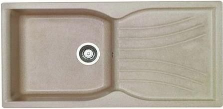 Νεροχύτης Gloria Mento Ένθετος από Συνθετικό Γρανίτη Μ100xΠ50cm Μπεζ Καφέ