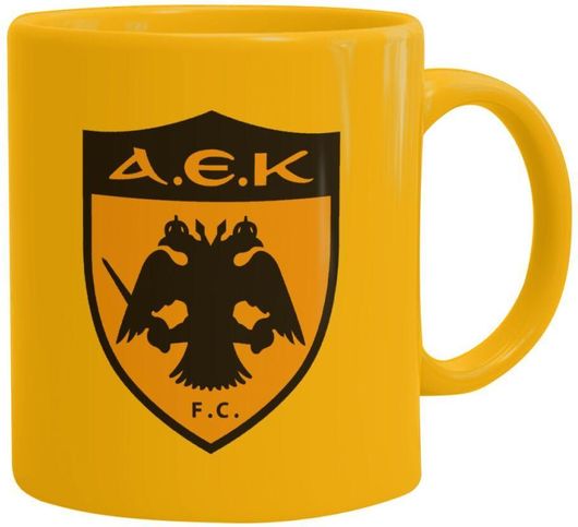 Κούπα Αεκ Κεραμική Κίτρινη 330ml 