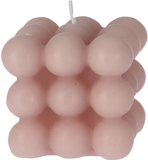 Κερί   Κορμός Square Ροζ 6x5,5cm