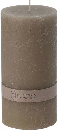 Κερί   Κορμός Μπεζ 7x14cm
