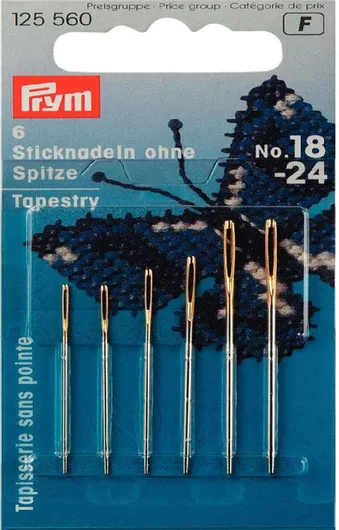 Βελόνες Πλεξίματος Prym 125560 Καμβά No.18-24 Σετ 6τμχ