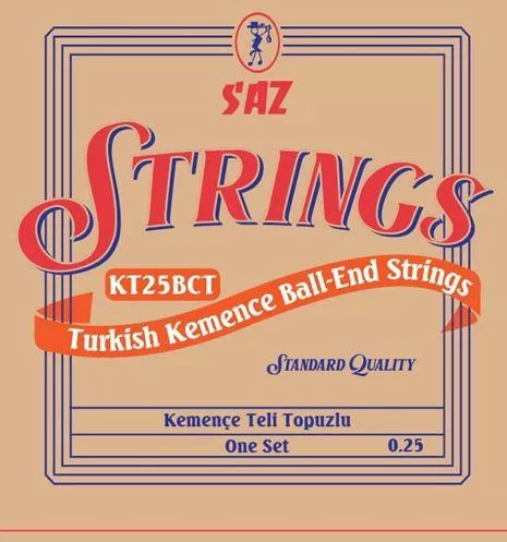 Χορδές Ποντιακής Λύρας  /  Λαούτου Saz KT25BCT Ball End 0.25